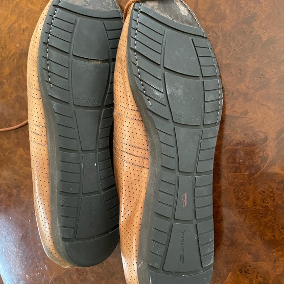 Santoni Made in Italy Perforated Leather Sneakers in Tan Size 13 $695 - Picture 6 of 8